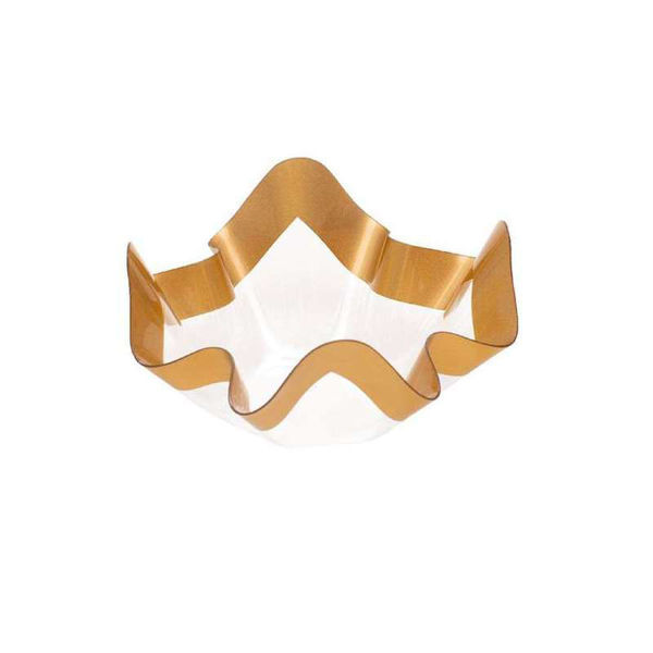 Porta Confetti Trasparente con Decorazione Oro 13x7 cm