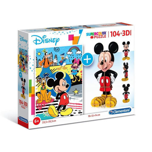 Puzzle 104 pezzi + 3D Model Mickey Mouse
