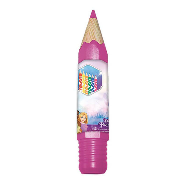 6 Colori a matita in tubo Principesse Disney