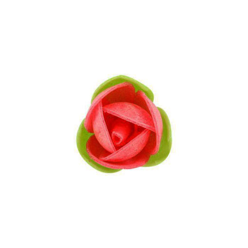 Rose in Cialda Rosse con foglie 10 pezzi