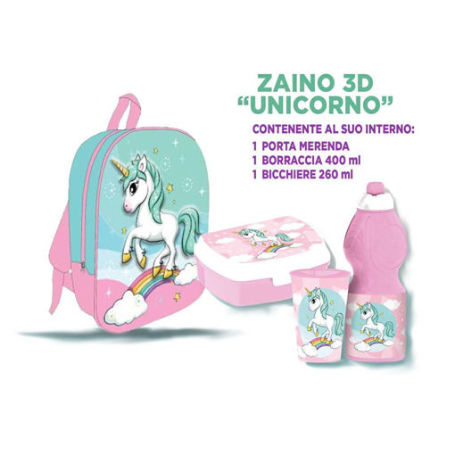Zaino Asilo 3D School Pack Unicorno