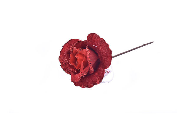 Fiore Rosa gambo corto Rosso