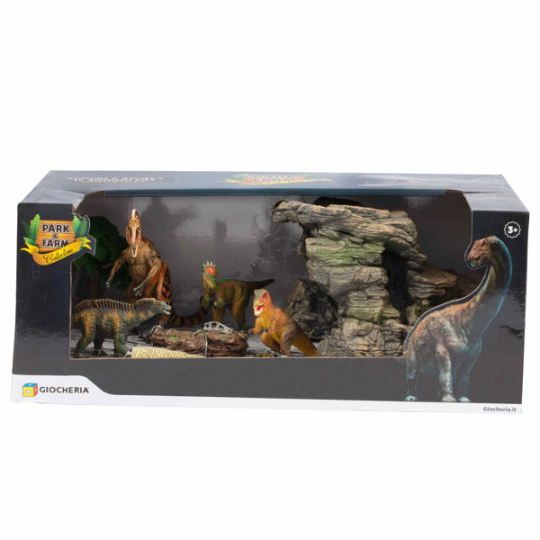 Mondo 5 Dinosauri con Caverna