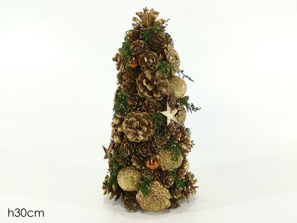 Albero 30 cm con fiori bronzo