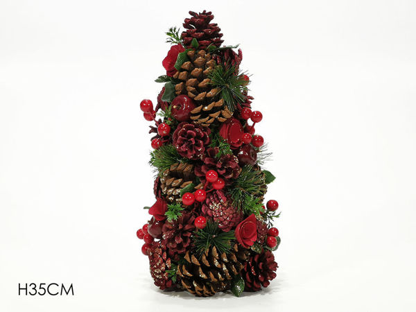 Albero 35 cm con bacche rosse