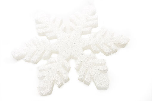 Pendente Natalizio fiocco di neve bianco 20x17 cm 2 pezzi