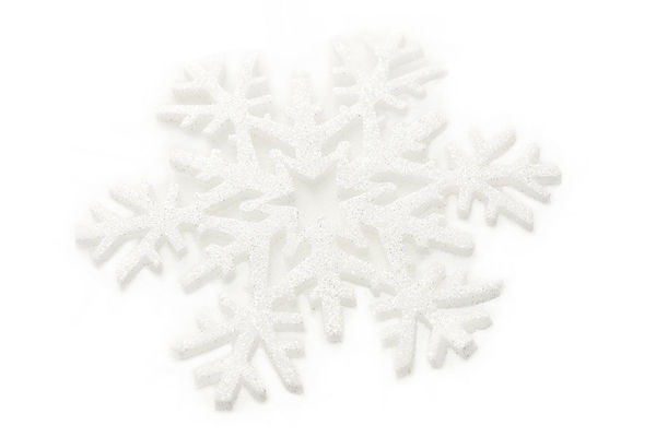 Pendente Natalizio fiocco di neve bianco 25z22 cm 2 pezzi