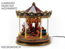 Paesaggio Natalizio Giostrina con luci musica e movimento