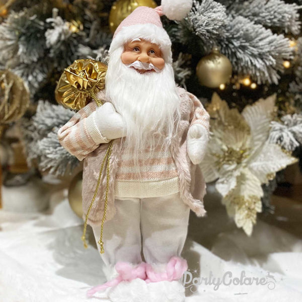 WARL Quadro Su Tela Vintage Babbo Natale - 40x60 Cm - Stampa Decorativa Moderna