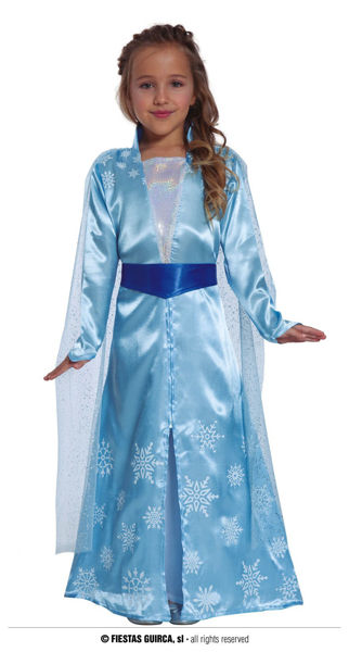 Partycolare- Costume Carnevale Bambina Principessa Elsa Frozen 3/4