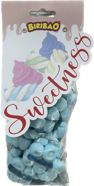 Sacchetto 200 grammi Marshmallow Farfalle Azzurre