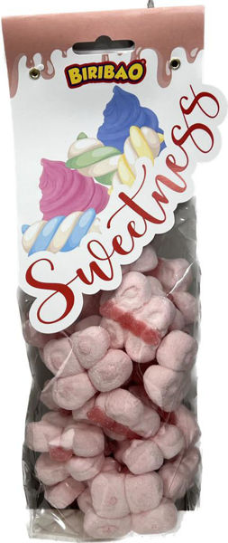 Sacchetto 200 grammi Marshmallow Farfalle Rosa