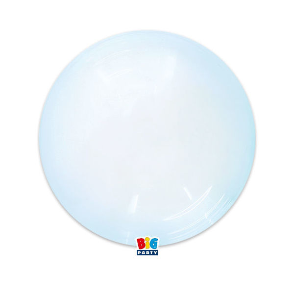 Palloncino Deco Bubble crystal Celeste 18'' 45 cm