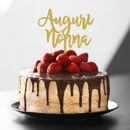 Cake Topper Auguri Nonna in plexiglass