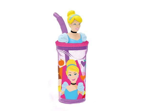 Principesse Disney Bicchiere in tritan con cannuccia