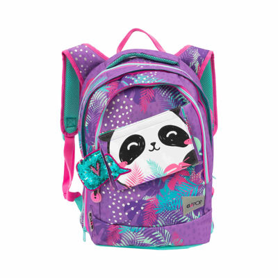 SJ Gang Astuccio 3 zip Girl flip 3D con Panda Seven