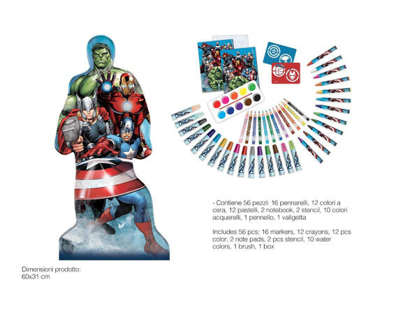 Maxi Set Sagomato Avengers con colori e accessori