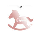 Immagine di Sagoma cavallo a dondolo in plexiglass con nome incisione