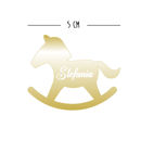 Immagine di Sagoma cavallo a dondolo in plexiglass con nome incisione
