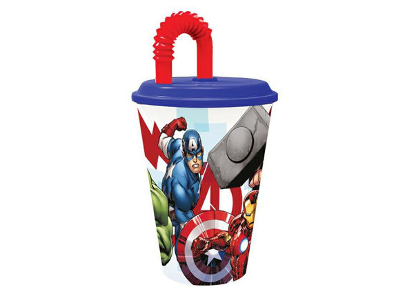 Avengers Bicchiere con cannuccia 430 ml