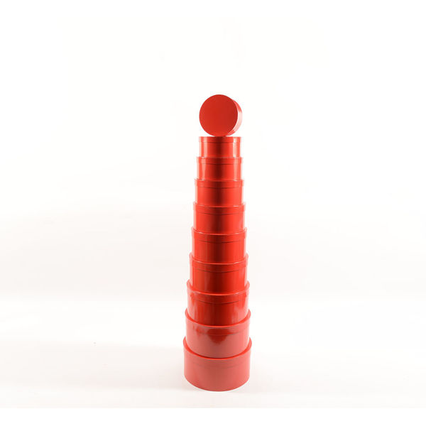 Immagine di Scatola Regalo Tonda Rossa (varie misure)