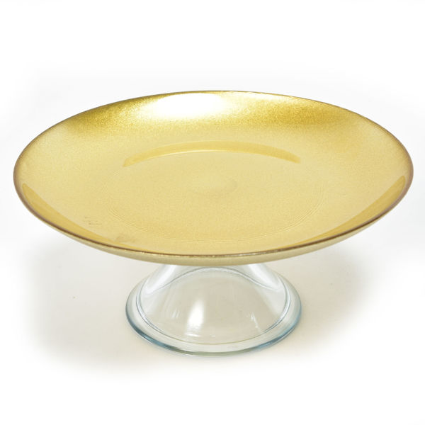Immagine di Alzata in vetro Oro con piede 21 cm