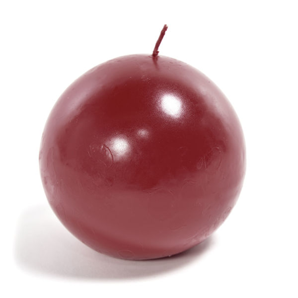Immagine di Candela Sfera Bordeaux Lucido 10 cm