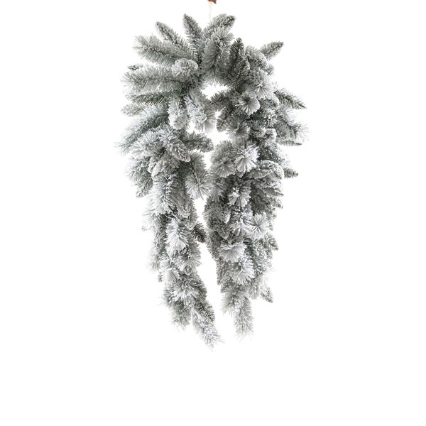 Immagine di Corona Natalizia Davos Innevata 120 cm