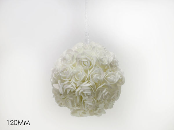 Immagine di Palla 12 cm con rose bianco