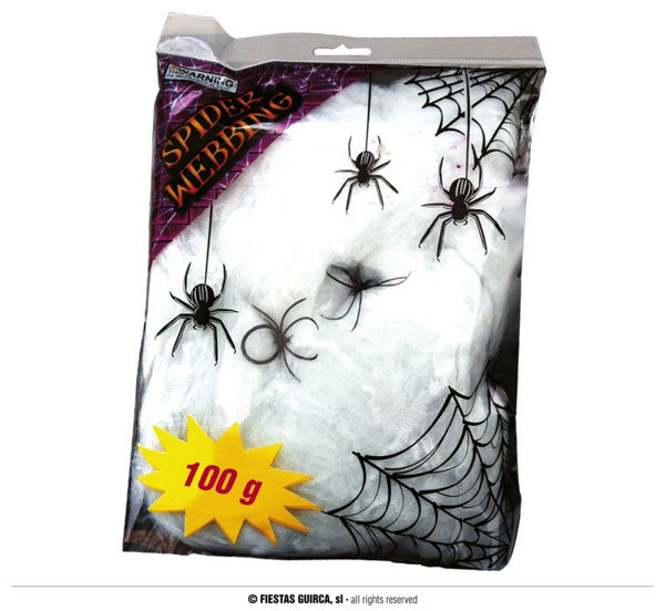 Immagine di Ragnatela 100 grammi con ragni