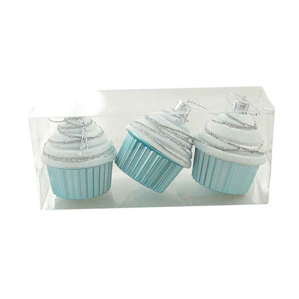 Immagine di Set 3 pezzi Cupcake Azzurro