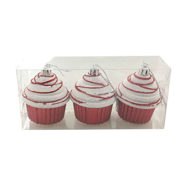 Immagine di Set 3 pezzi Cupcake Rosso