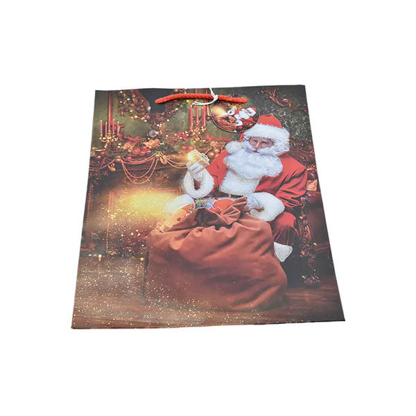 Immagine di Busta Natalizia con Babbo Natale 33x11x45 cm
