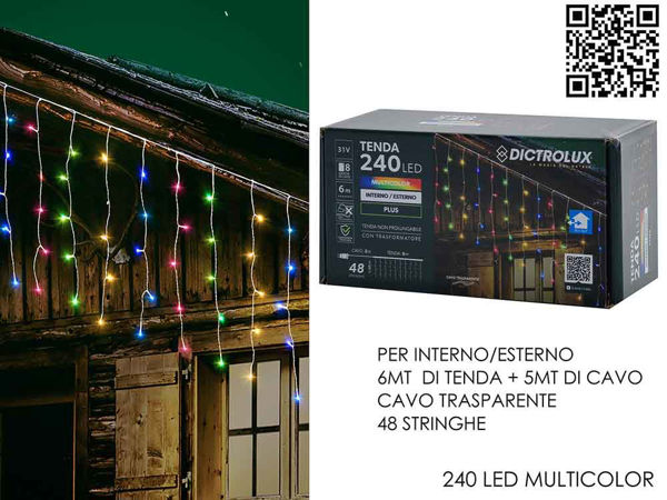 Immagine di Tenda 240 LED Multicolor 6 metri