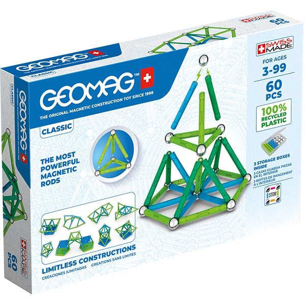 Geomag Classic costruzioni magnetiche Linea Green 60 pezzi