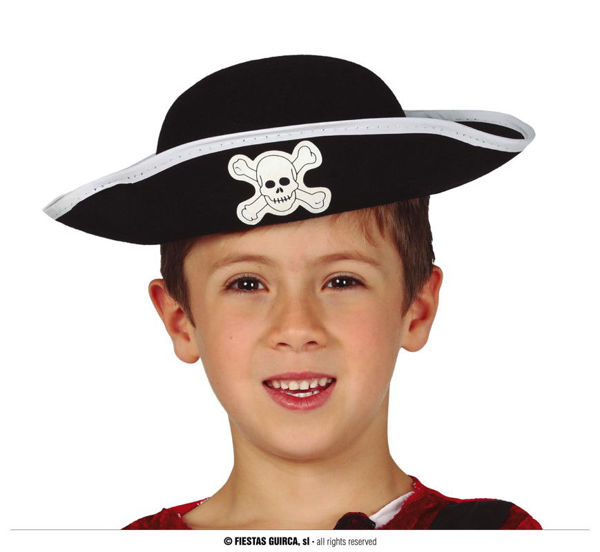 Immagine di Cappello Pirata in feltro Nero