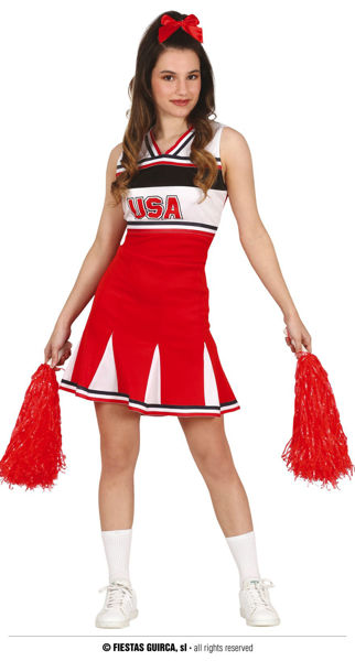 Immagine di Costume Cheerleader rossa 14/16 anni