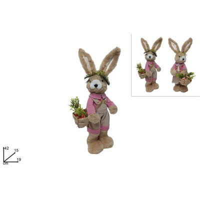 Segnaposti Coniglio Di Pasqua Con Cesto - 50 Pezzi, Carta 300g/m2, 85x55 Mm - Foto 4