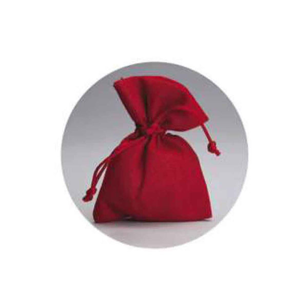 Sacchetto Juta Rosso 9,5×13 cm (10 pezzi) – Portaconfetti / Bomboniera