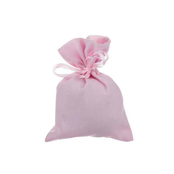 Sacchetto in cotone rosa 10x14 cm ideale come portaconfetti per bomboniere