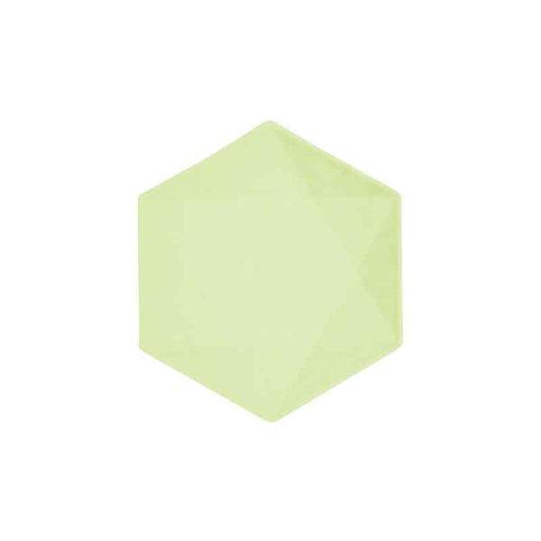 Piatti 20,8x18,1 cm Vert Esagonali Verde 6 pezzi