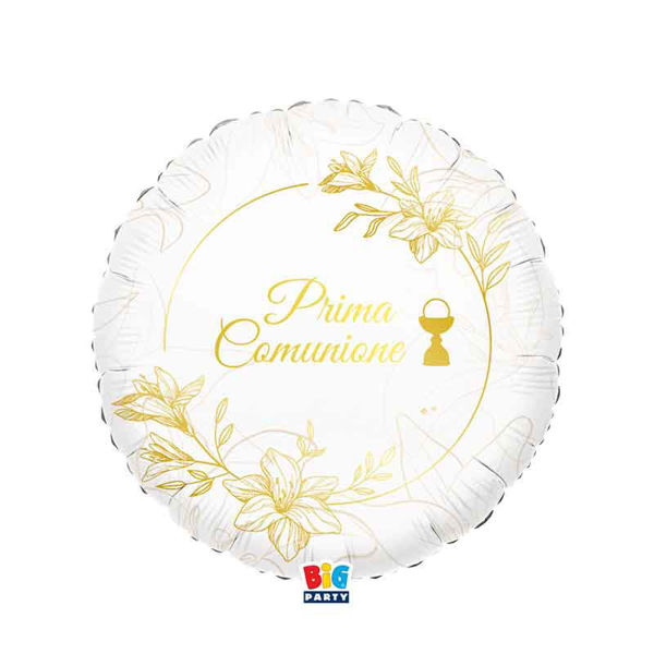 Palloncino Mylar 45 cm Prima Comunione Elegant