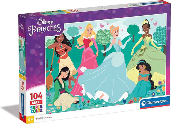 Puzzle 104 Maxi Supercolor Principesse Disney