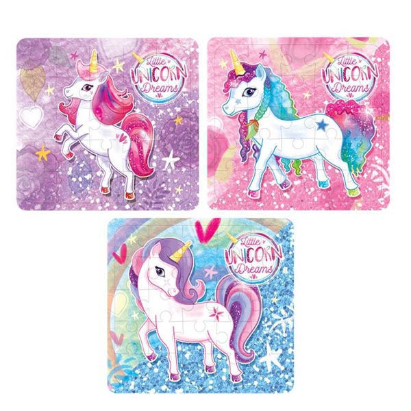 Puzzle Unicorno in cartoncino 13x12 cm