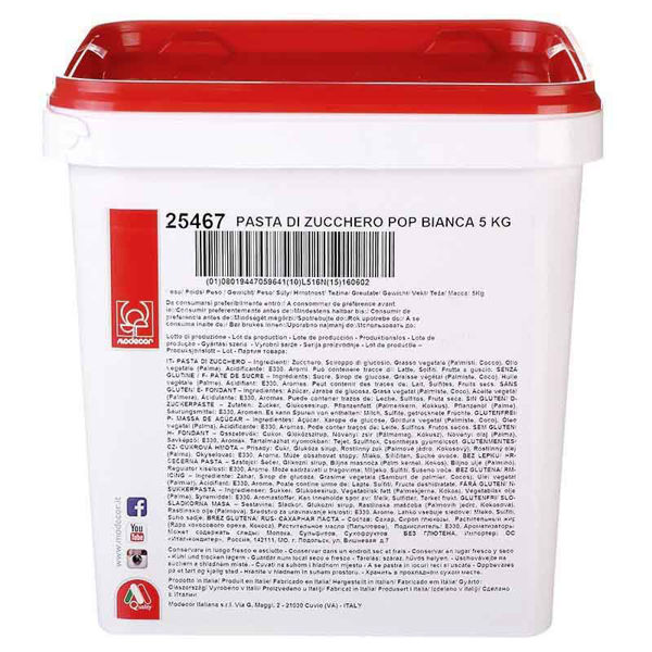 Pasta di Zucchero Pop Bianca 5 kg