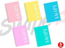 Maxi Quaderno Spirale Swipe Pastello 5 mm 80 fogli