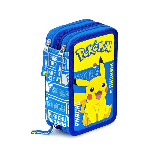 Astuccio Triplo Pokemon Blu