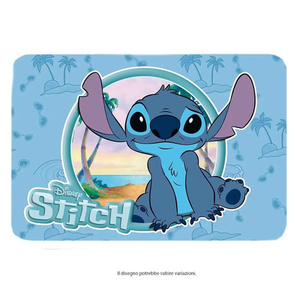 Tovaglietta ripiegabile 30x44 cm Lilo & Stitch azzurra