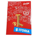 Swipe Maxi Quaderno Storia 5 mm copertina rossa con colonne e simboli storici