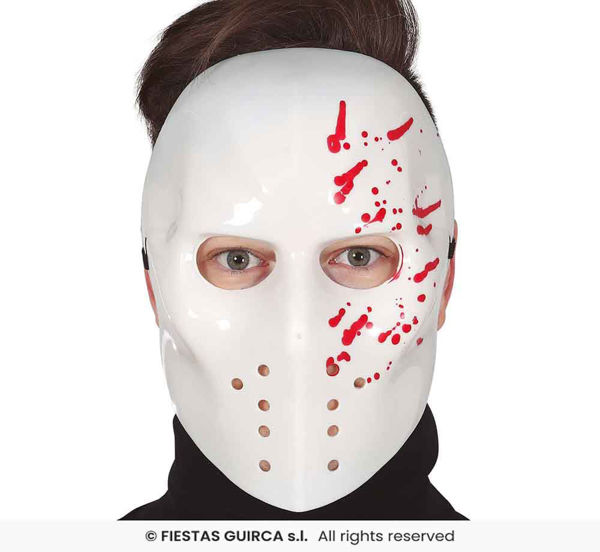 Maschera Bianca Hokey con sangue